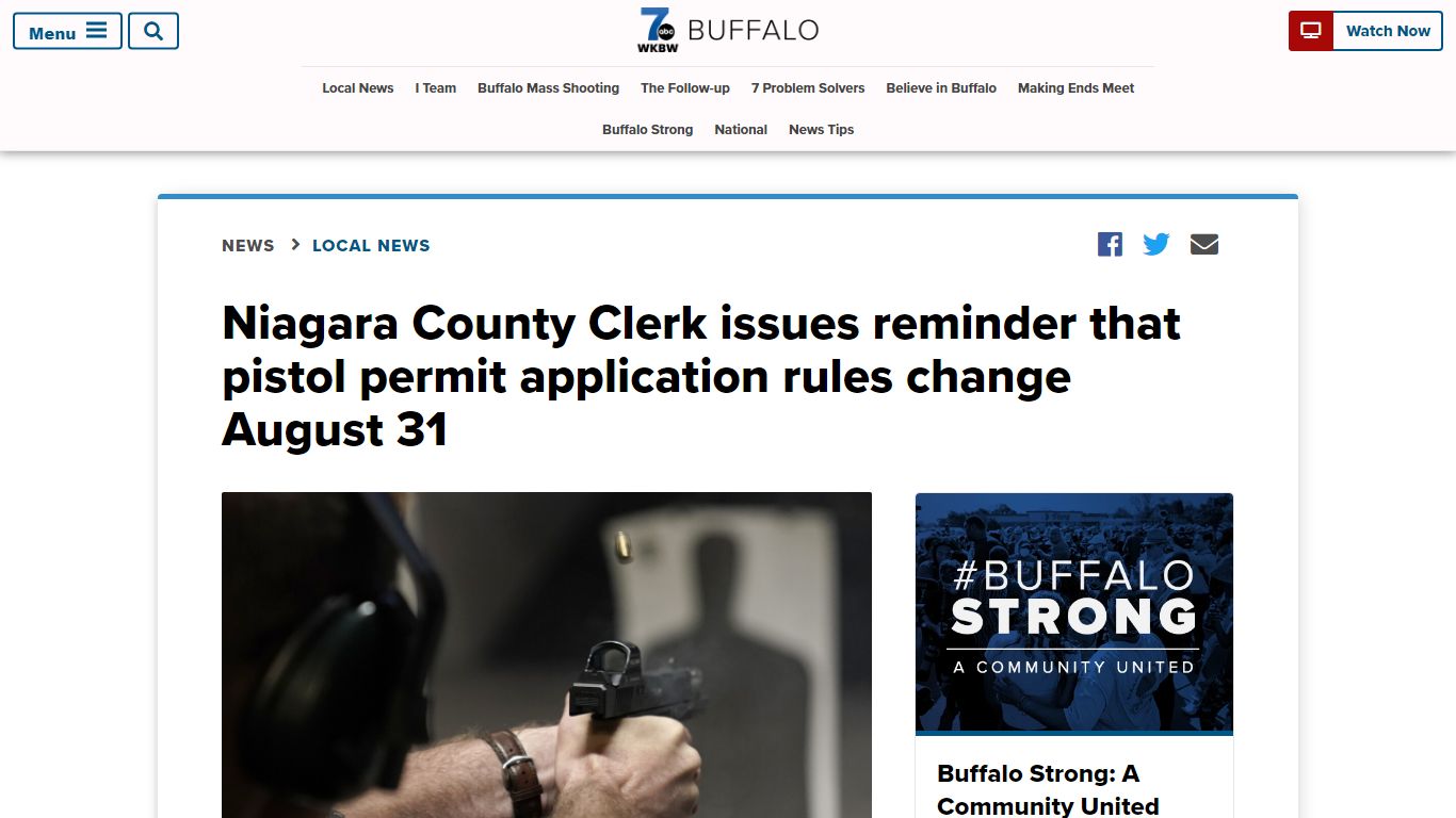 Niagara County Clerk: reminder, pistol permit application rules change ...